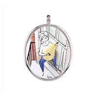 Pendant Oro, Argento Virgola Woman Medals in Silver VJ0003